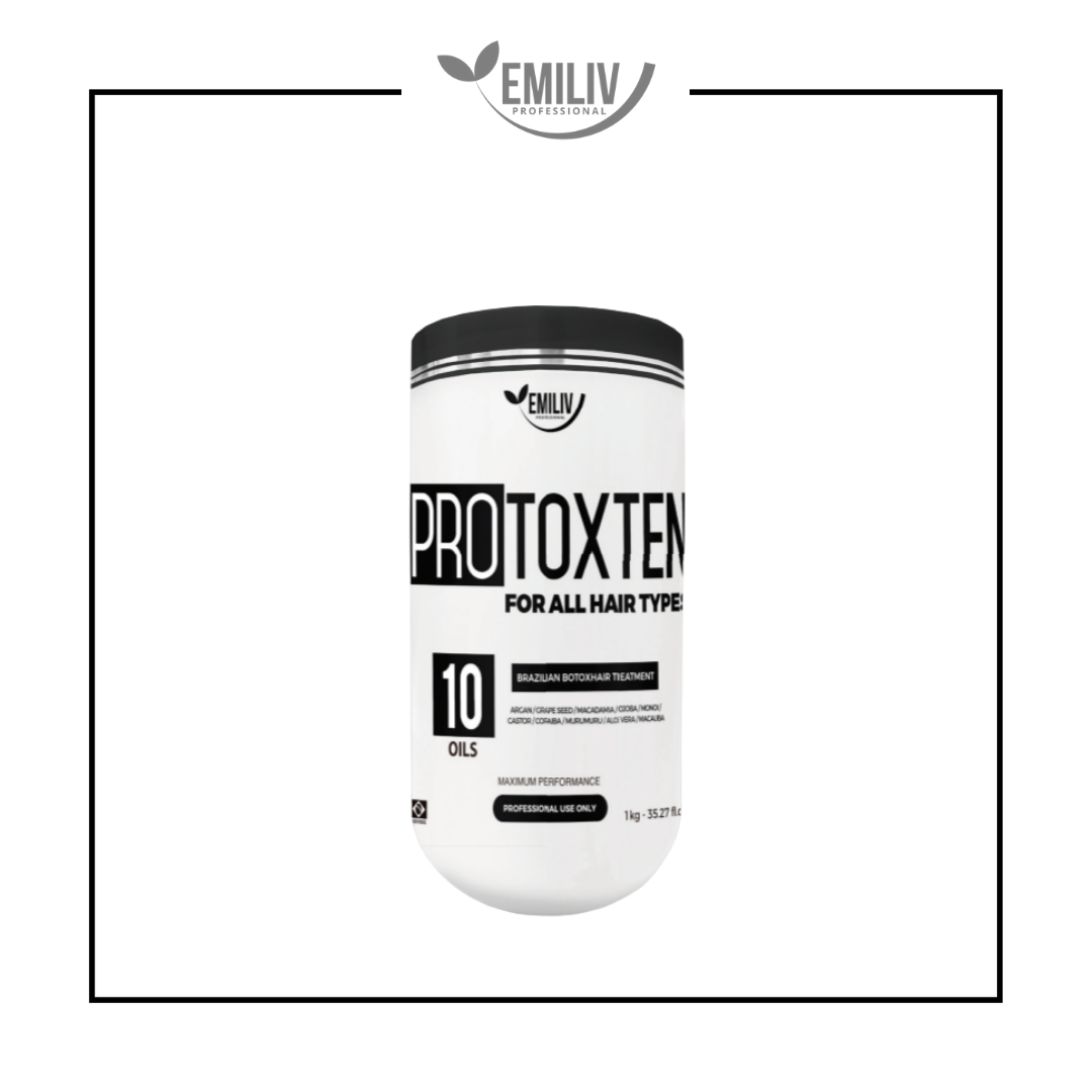 Emiliv Professional - PROTOXTEN FOR ALL HAIR TYPES - Brazilian HairBotox Treatment 1 kg / 35.27 fl. oz.